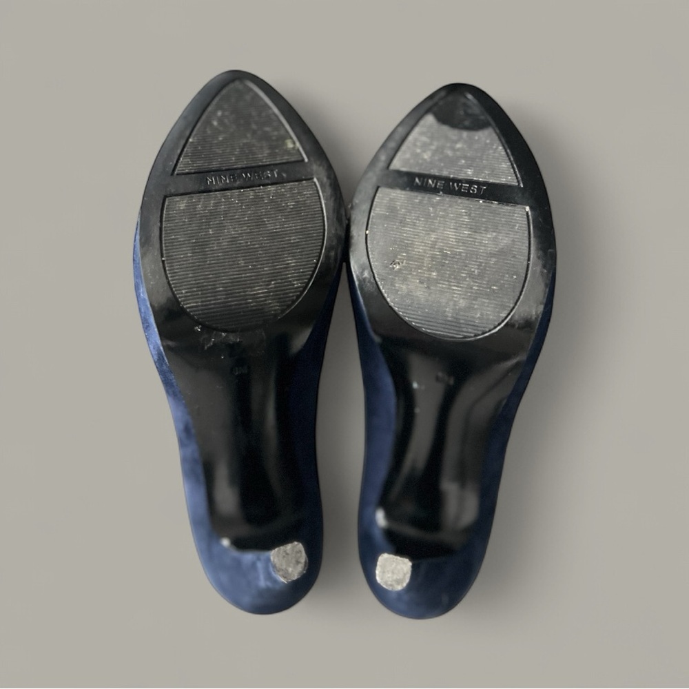 Nine West Navy Blue Suede Pumps - Picture 4 of 4